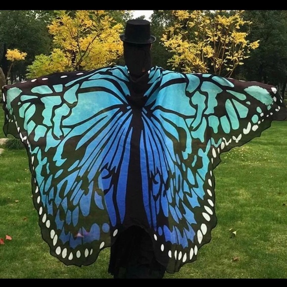 Brand New Full Length Polyester Butterfly Scarf - Picture 2 of 8